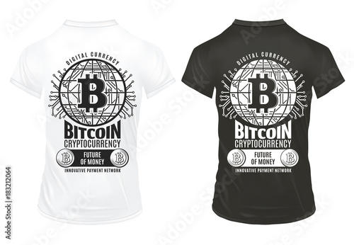 Vintage Bitcoin Crypto Currency Prints Template
