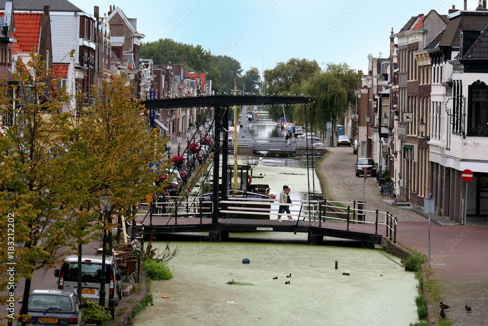 The canal Zuidvliet in the centre of Maassluis
