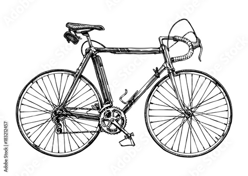 Fotografie, Obraz illustration of racing bicycle