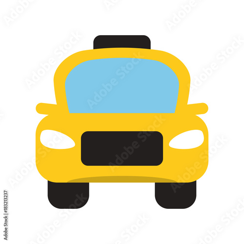 Taxi cab vehicle icon vector illustration graphic design