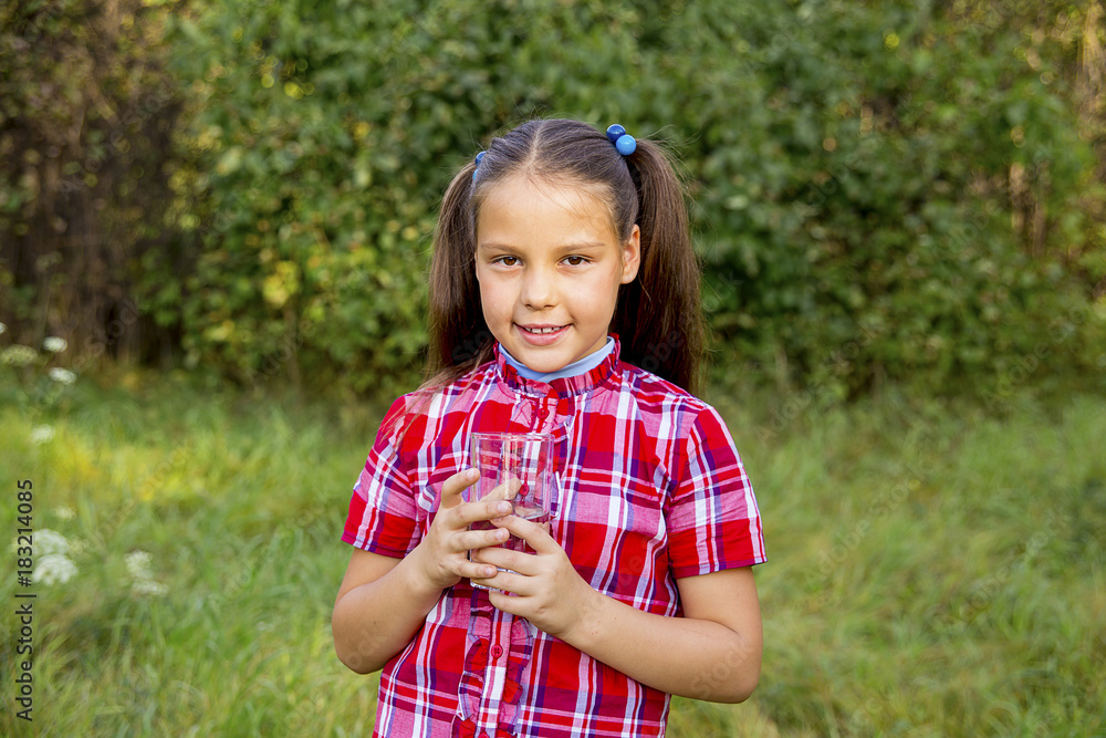Girl drinking water