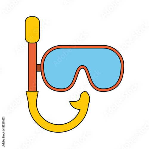 Diving mask symbol icon vector illustration graphic design