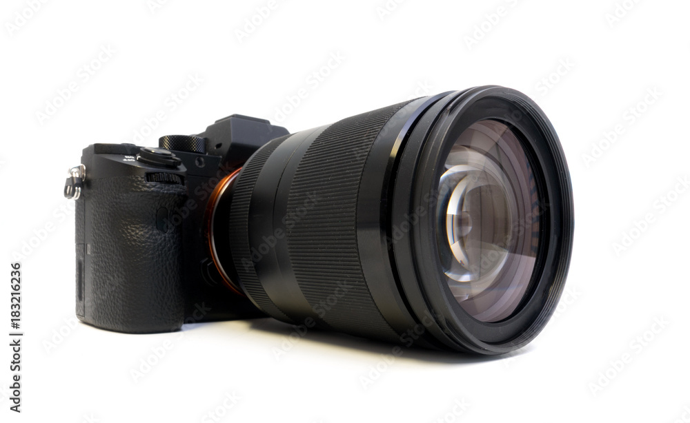 digital mirrorless photo camera with zoom lenses digital mirrorless photo camera with zoom lenses