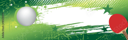 Horizontal table tennis banner