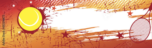 Horizontal tennis banner