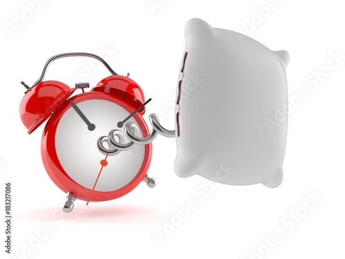 Картината върху платно Alarm clock with pillow