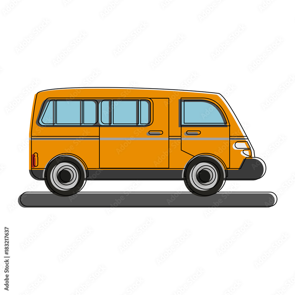 Van vehicle isolated icon vector illustration graphic design