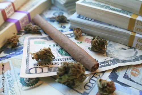 Blunt Surrounded With Money & Bud High Quality 
