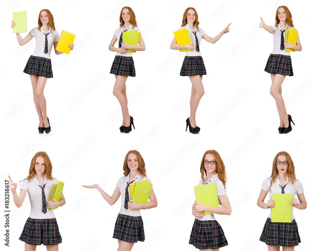 Young student isolated on the white Young student isolated on the white