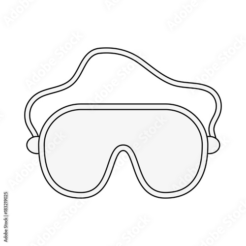 Ski googles equipment icon vector illustration graphic design