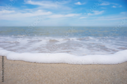 sea beach blue sky sand sun daylight relaxation landscape viewpoint for design background of travel or relax in summer
