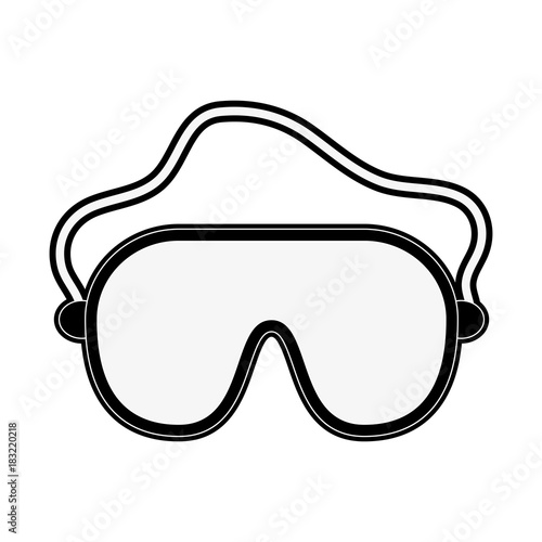 Ski googles equipment icon vector illustration graphic design