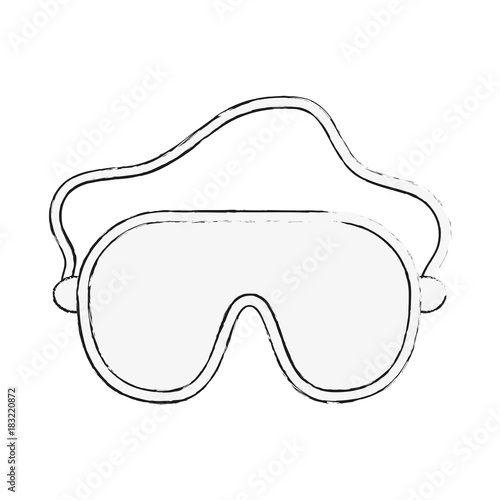 Ski googles equipment icon vector illustration graphic design