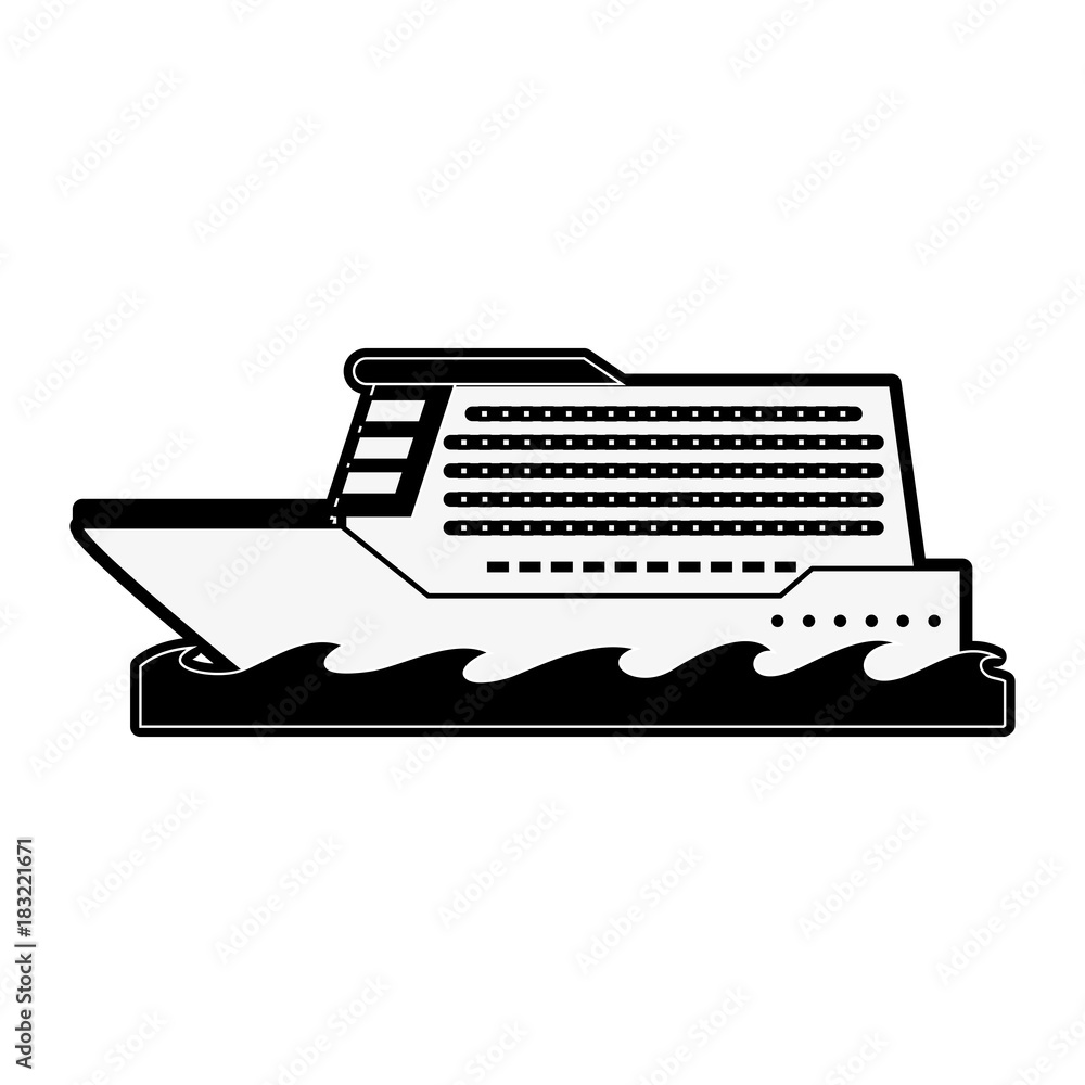 Luxury cruise ship icon vector illustration graphic design Luxury cruise ship icon vector illustration graphic design