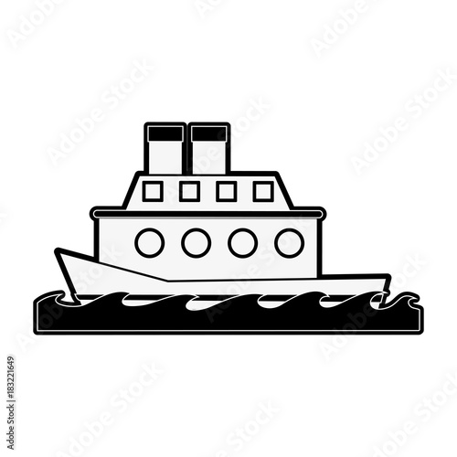 Fishing ship isolated icon vector illustration graphic design © Jemastock