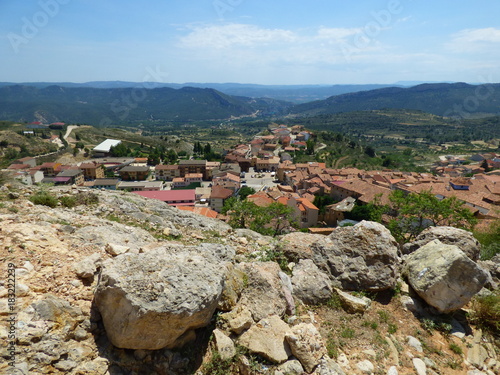 Castellote. Pueblo de Teruel ( Aragon) en la comarca turolense del Maestrazgo, en España photo