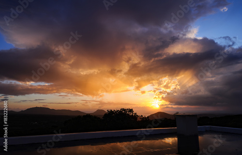 Explosion, Kythira, Cyclades, Ionan, Mediterranean, Greece, Europe. photo