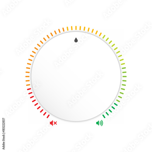 Dial Knob. Global Swatches. Realistic Plastic Button With Circular Processing. Technology Button Template. Volume Knob. Metal Texture For Web
