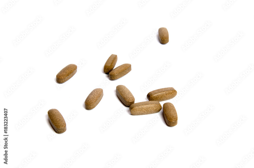 Medical pillsn isolated on the white Medical pillsn isolated on the white