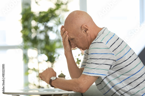 Senior man at home