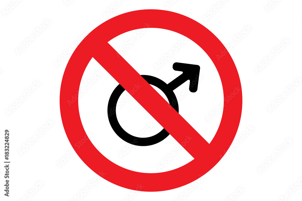 No men allowed sign