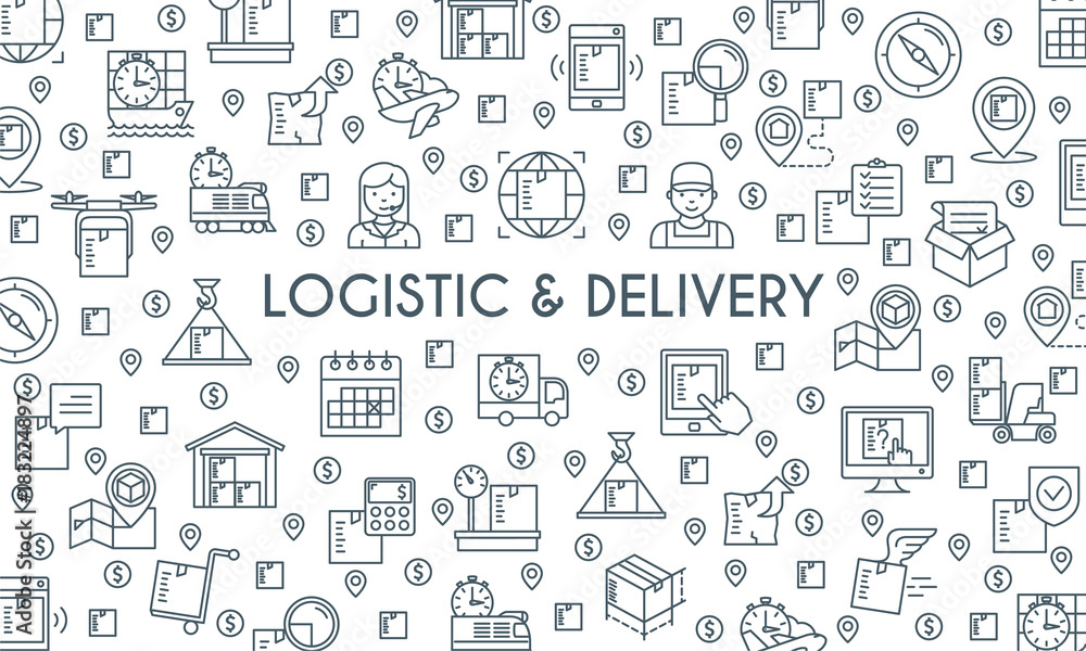 Logistic and delivery banner