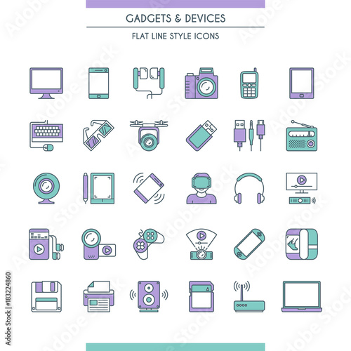 gadget and devices icon set
