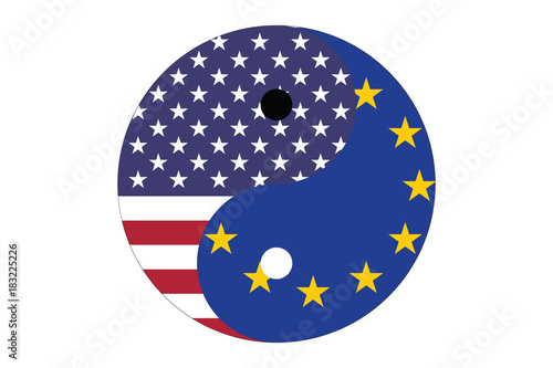 Yin Yang balance between United States of America and European Union