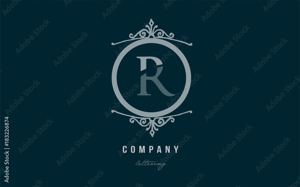 r blue decorative monogram alphabet letter logo icon design r blue decorative monogram alphabet letter logo icon design
