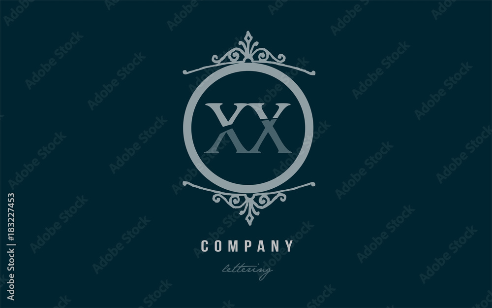 xx x x blue decorative monogram alphabet letter logo combination icon design xx x x blue decorative monogram alphabet letter logo combination icon design