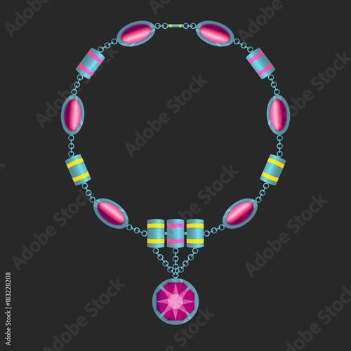 contemporary pink ruby necklace ornament