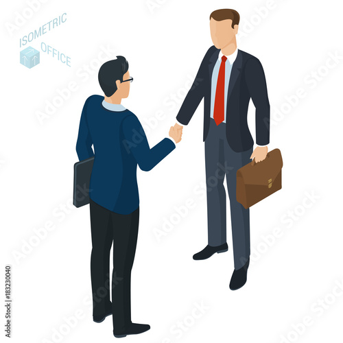 Successful businessmen handshaking 