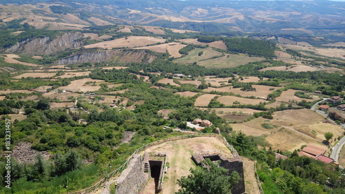Schilderij op canvas ampia veduta della val d'orcia dalla fortezza di Radicofani