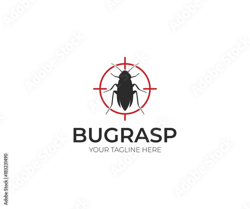 Pest Control Logo Template. Insect Vector Design. Bug Illustration