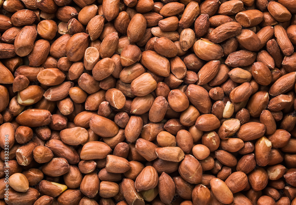 Peanuts close-up top view. Background, texture. Peanuts close-up top view. Background, texture.
