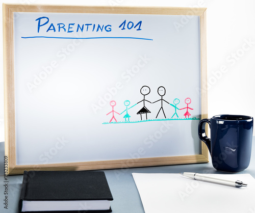 A whiteboard used for parenting classes and sex education in highschool and university photo