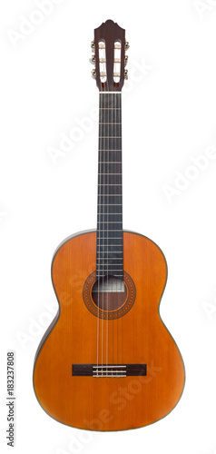 Classic acoustic guitar. Isolated