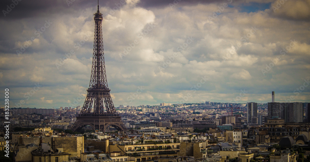 Torre Eiffel desde el Arco del Triunfo, Paris