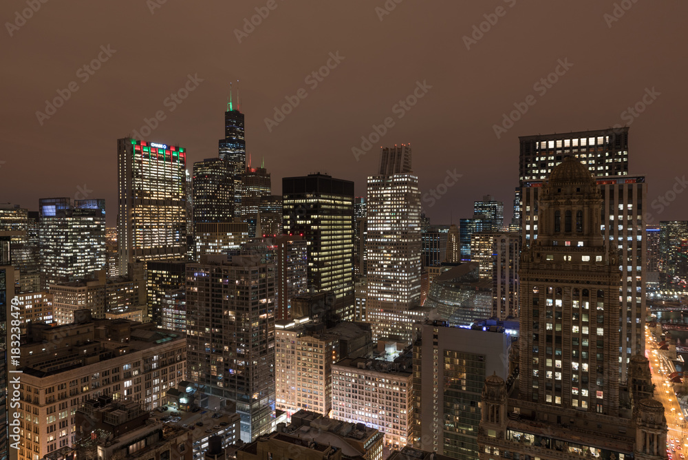 Chicago skyline and Willis Tower
