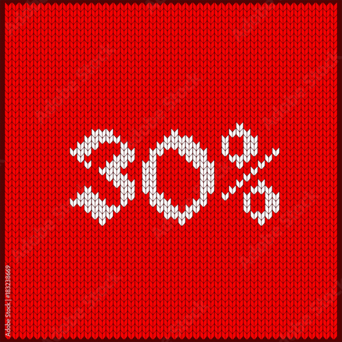 knitted number thirty percent