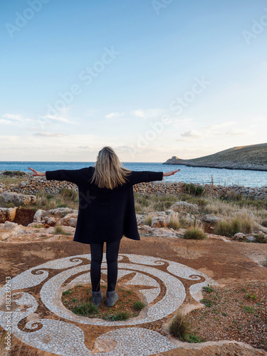 Wallpaper Mural Ruins with mosaic in Cavo Matapan in Mani, Laconia, Peloponnese Torontodigital.ca