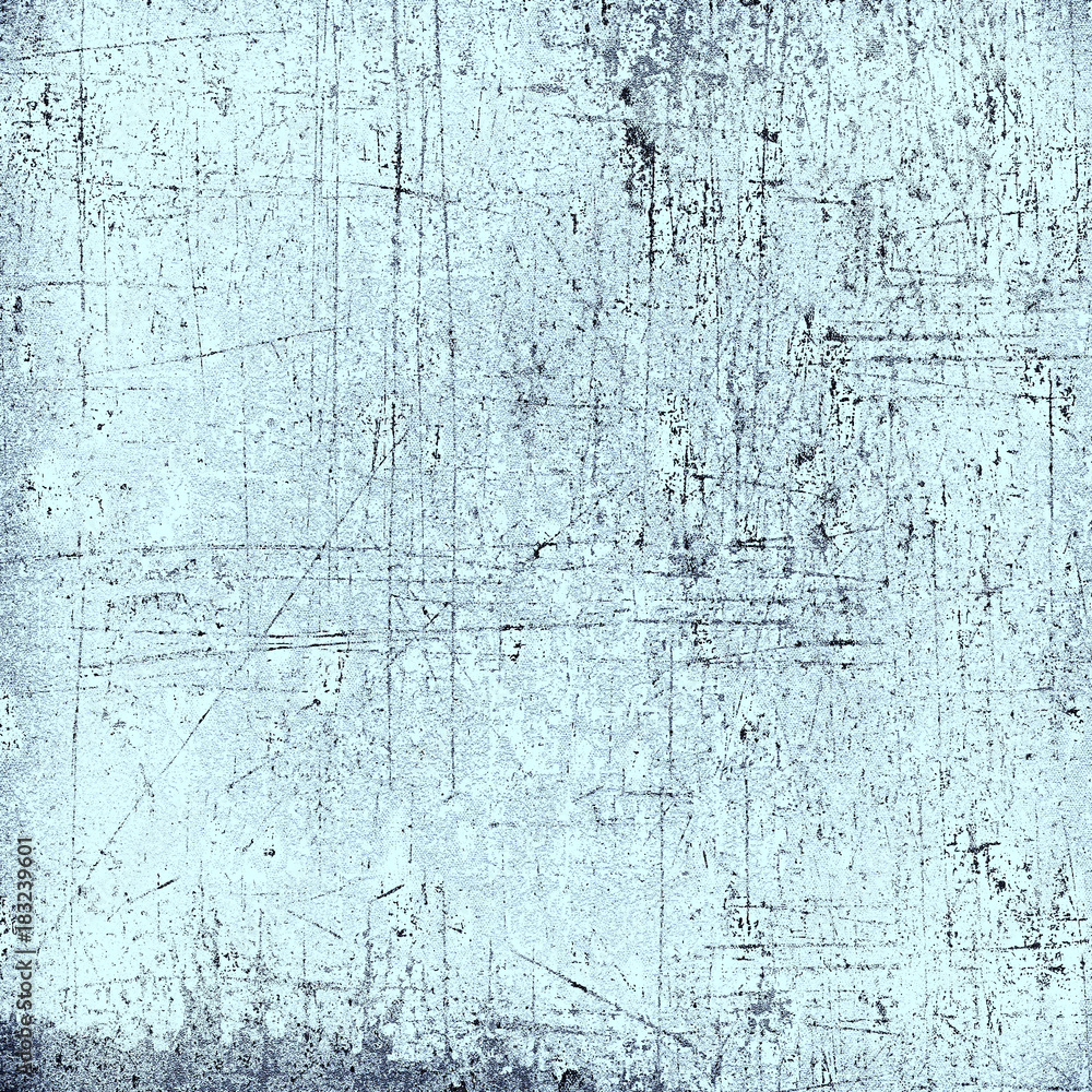 Blue background covered with scratches. Grunge texture light blue