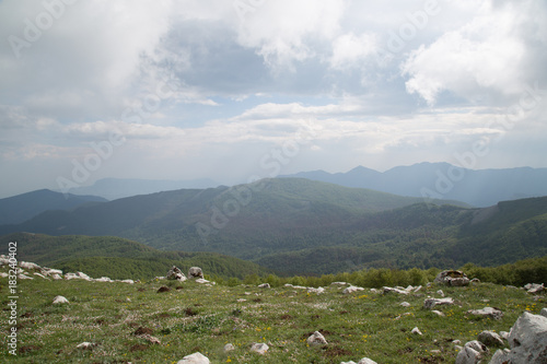 Panorama sulla Nevera, verso sudovest, Parco Nazionale del Cilento e Vallo di Diano, primavera  photo