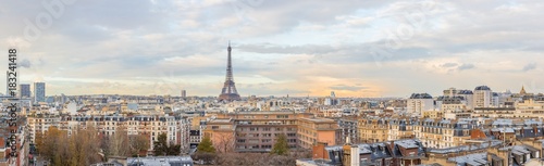 Fototapeta Naklejka Na Ścianę i Meble -  Paris skyline Eiffel tower
