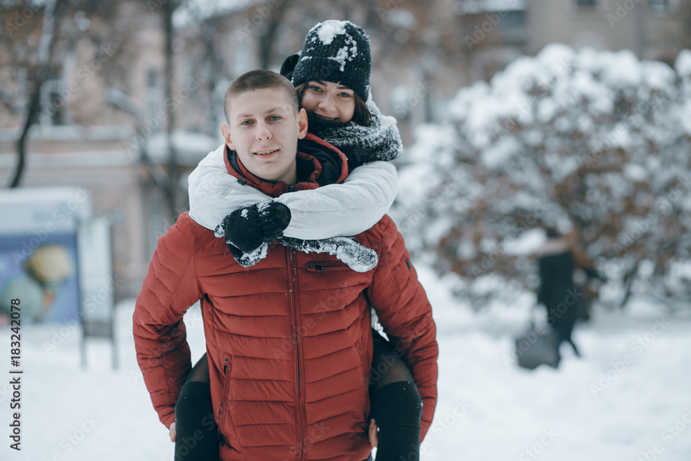 couple in winter