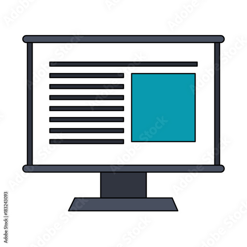 Computer screen technology icon vector illustration graphic design