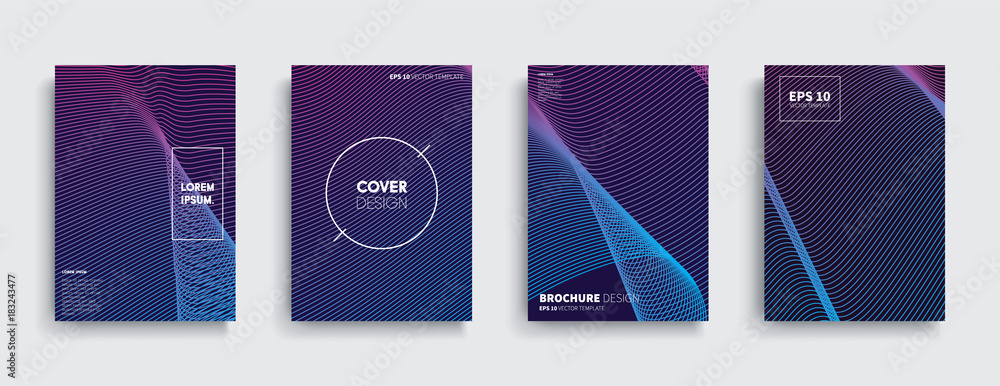 Vector cover designs. Future Poster template.