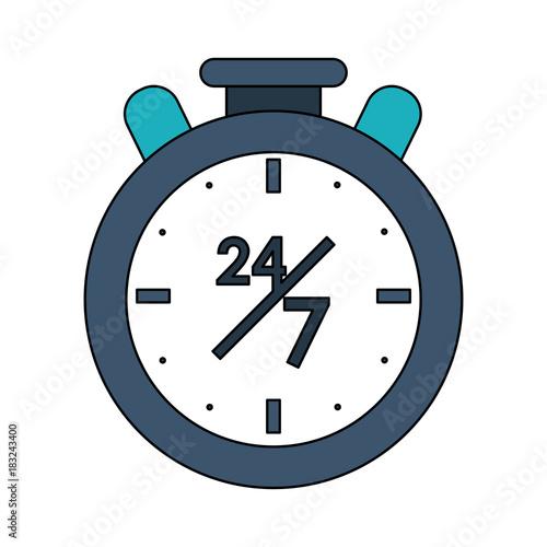 Twenty four hours seven days service symbol icon vector illustration graphic design