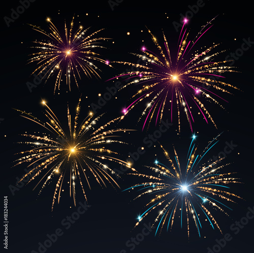 Obraz na płótnie Feux d'artifice w salonie