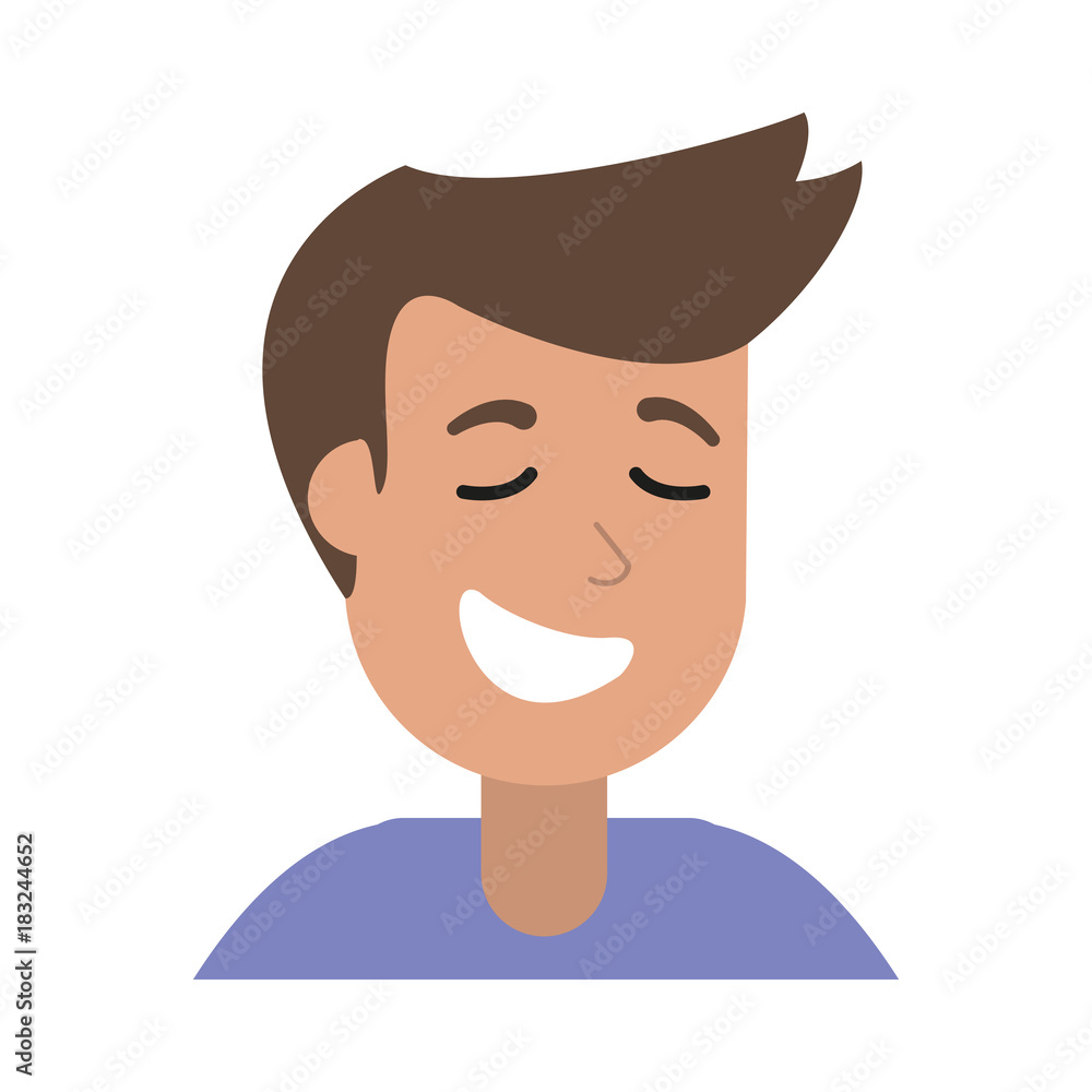 Young man celebrating cartoon icon vector illustration graphic design Young man celebrating cartoon icon vector illustration graphic design